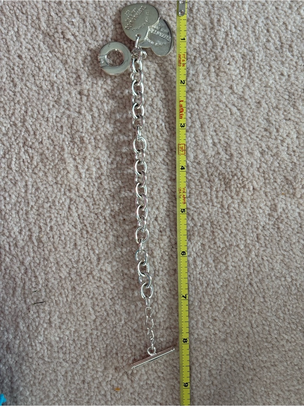 Vintage Classic Tiffany Chain Link Double Heart Bracelet - Picture 5 of 9